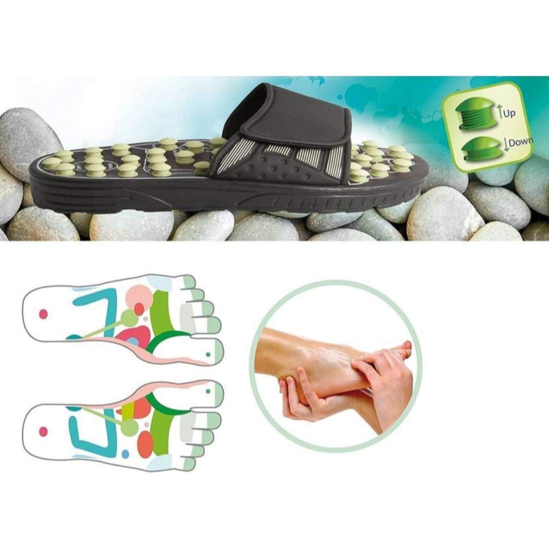 Message Slippers, Rotating Acupressure Foot Massager