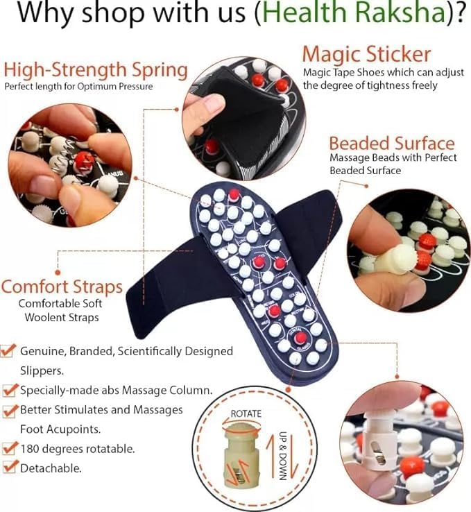 Message Slippers, Rotating Acupressure Foot Massager