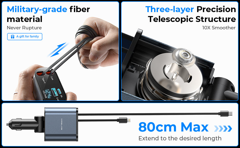 4 in 1 Retractable Charger